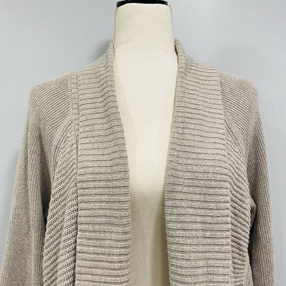 MATILDA JANE M Lets Get Away Crochet Cashmere Blend Open Cardigan Beige Boho - Picture 2 of 16